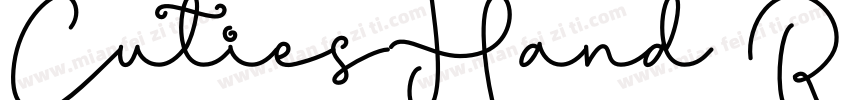 CutiesHand Regular字体转换
